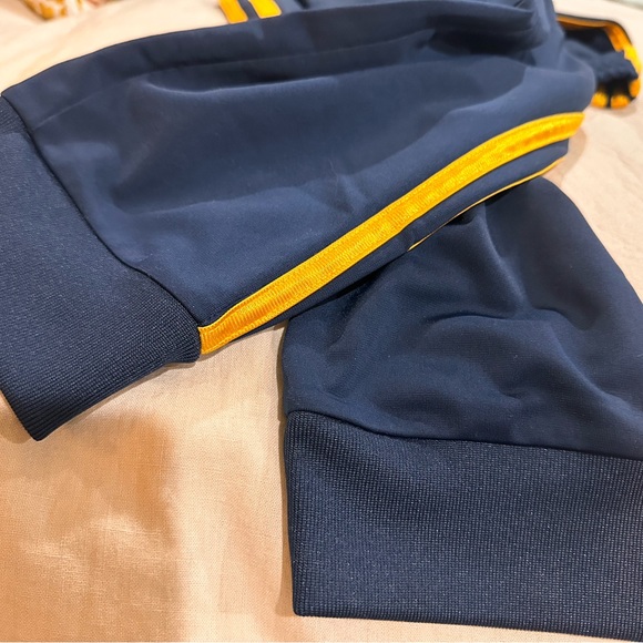 EUC ADUDAS Iconic Jogger Track Pant GOLD\BLUE - Picture 2 of 3